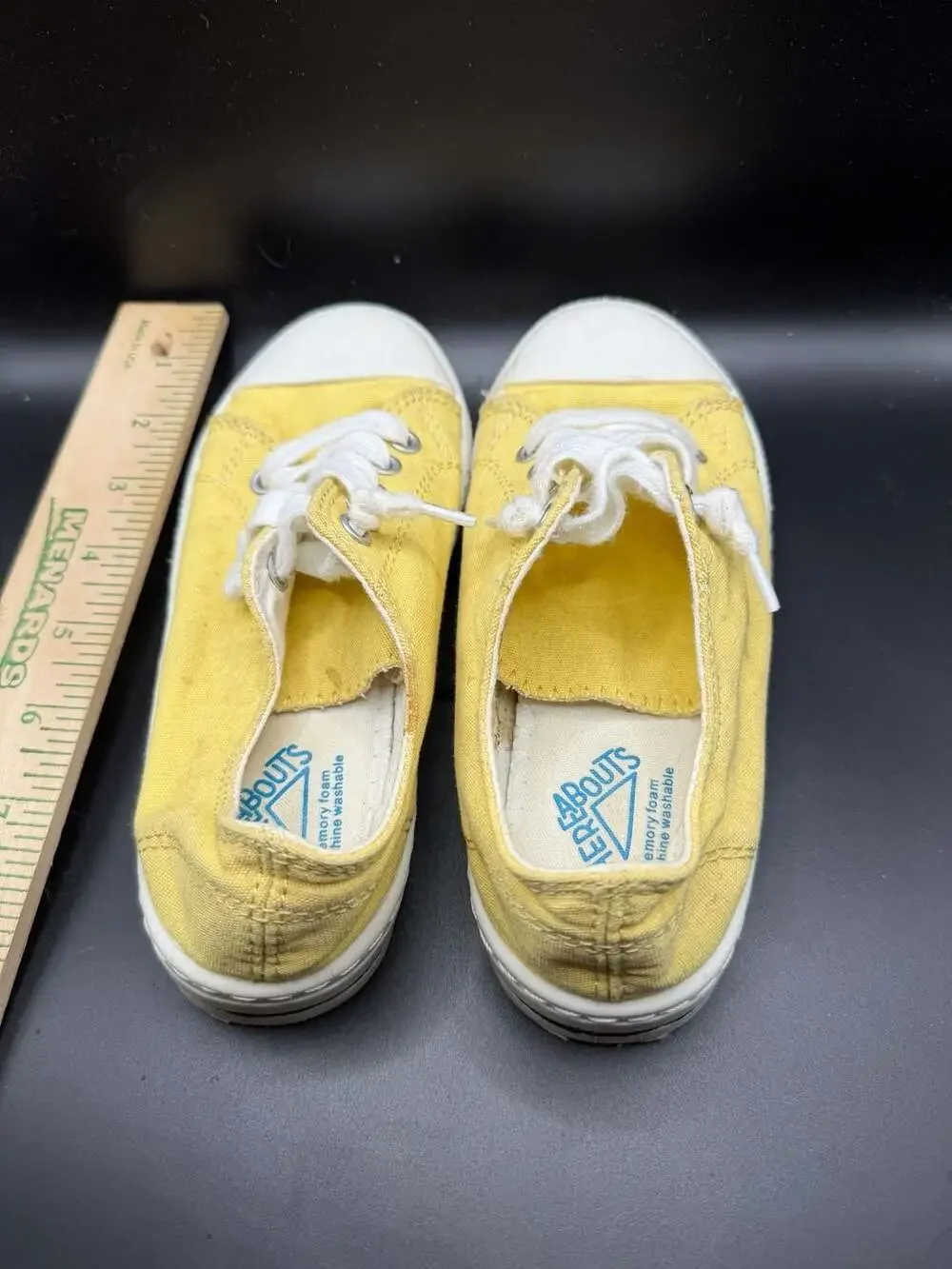 Threadabouts Scooter Yellow Canvas Memory Foam Sneakers
